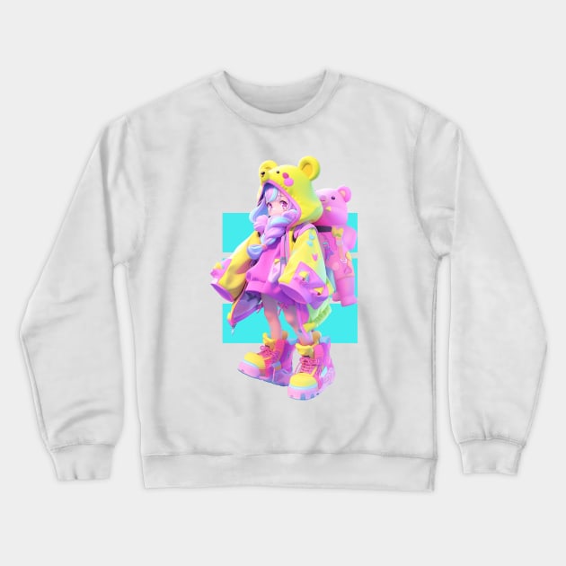 AKBLM - KAWAII FAIRY KEI フェアリー系 | KAWAII PASTEL ANIME AKIHABARA STYLE GIRL Crewneck Sweatshirt by AKBLM